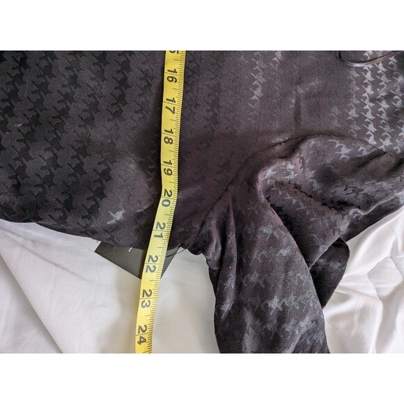 Nine West Blouse Women's XL Black Shimmer Houndstooth Holiday Wrap Top Shirt NEW - Picture 10 of 11